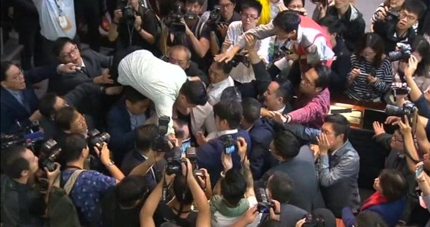 Hong Kong MPs Clash With One Another